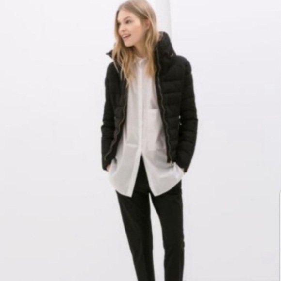 ZARA Black Puffer Jacket XS - Picture 2 of 7